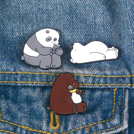 Hot Sale and Brand New Bear Brooch Cartoon Polar Bear Brown Bear Brooch In Stock Cute and Beautiful