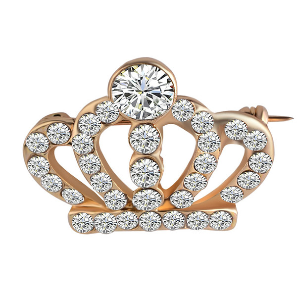 2019 Stocked Hot style creative brooch fashion accessory crown shape with diamond brooches for jewelry accessory