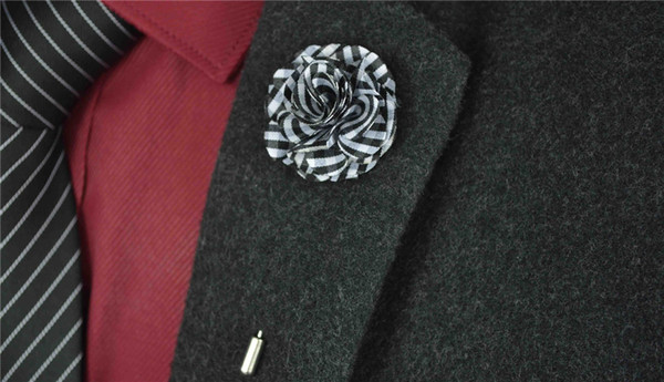 Hot Lapel Flowers Man Women Handmade Boutonniere For Wedding Party Artificial Flowers Brooch Pin Flowers Corsage YM010