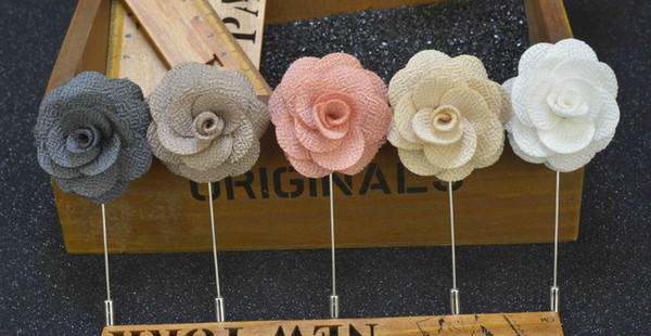 Artificial Satin Flowers Boutonniere Wholesale Fashion Bridal Bridemaid Corsage Flowers Brooch Pin For Wedding In Stock