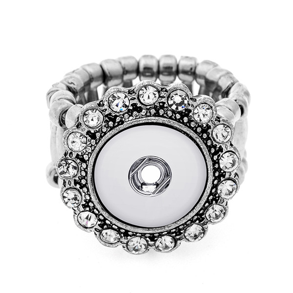 7 Styles 12mm snap button ring adjustable rings for button snap jewelry