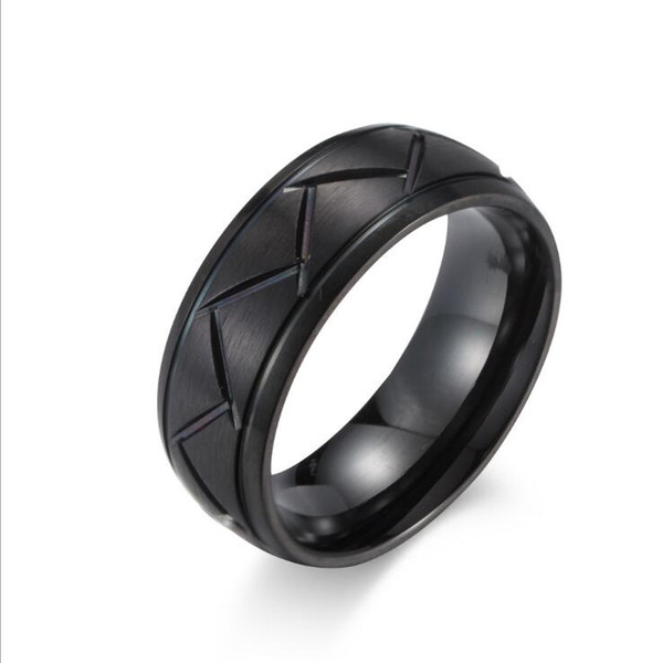 Classic Mens 8mm Black Plated Tungsten Carbide finger ring Wedding Band rings Unisex Wedding Band Black color matte finish size 7 -12