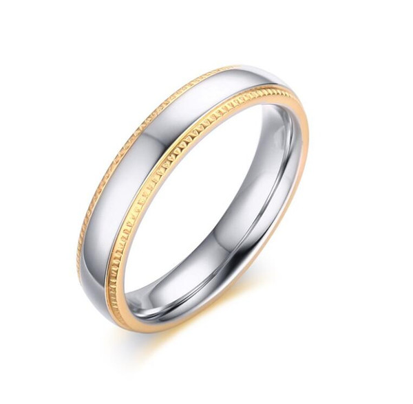 4 mm Fashion Tungsten Carbide Wedding Ring Band for Women Comfort Fit Size 6-7