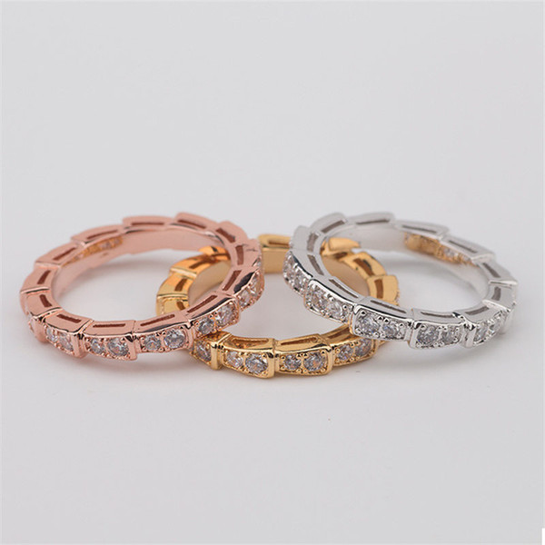 Luxury Casual Slim Bracelets Rings Classic Snake Bangles Rings Gold Silver Rose Fashion Bracelet Rings Exquisite Wedding Jewelry Lover Gift