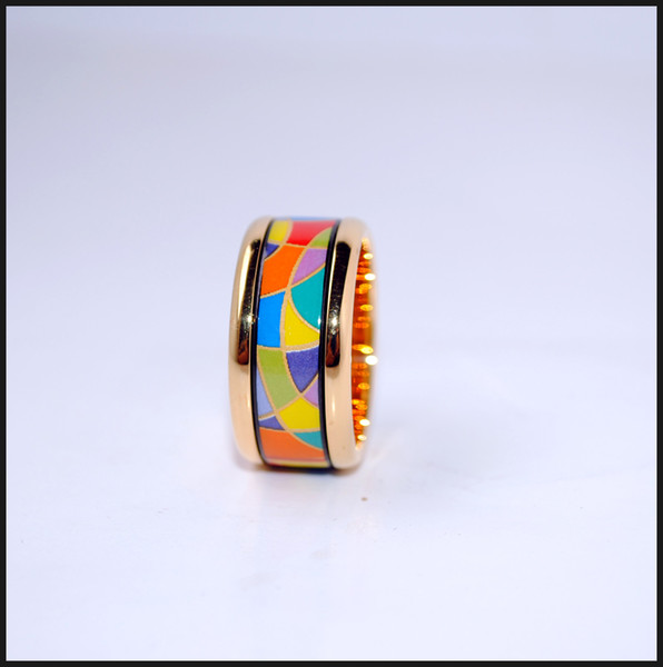 Enjoy Life Series 18K gold-plated enamel rings Top quality ring for women band rings for gift