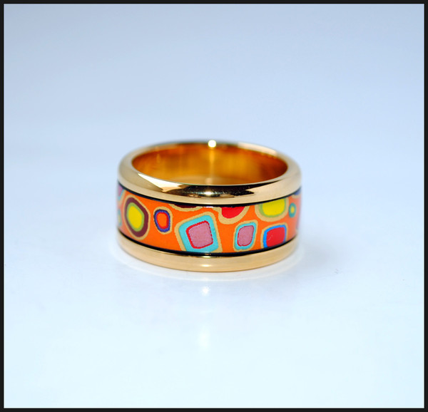 Colorful Stones Series 18K gold-plated enamel rings Top quality ring for women band rings for gift