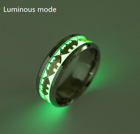 Europe and United States
8000
 Titanium Steel Luminous Batman Ring Fluorescent New Jewelry