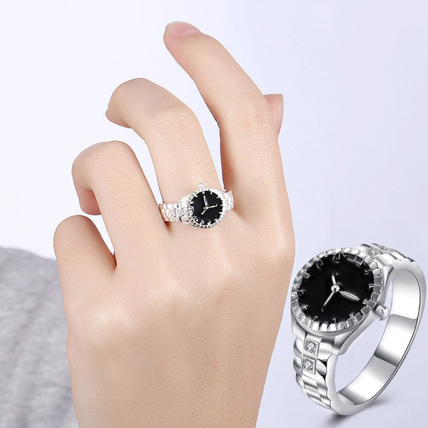 Crazy promotion! Fashion Women Mens Dial Quartz Analog Watch ring