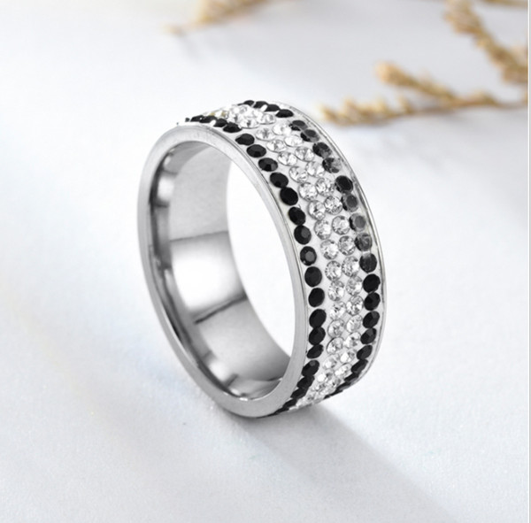 Fashion couples diamond silver finger rings luxury high quantity jewelry