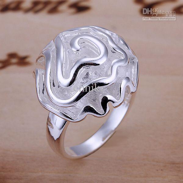 Hot Sale 925 sterling silver Ring ! ROSE Flower Fashion Gift women's 925 Ring Jewelry Free Shipping