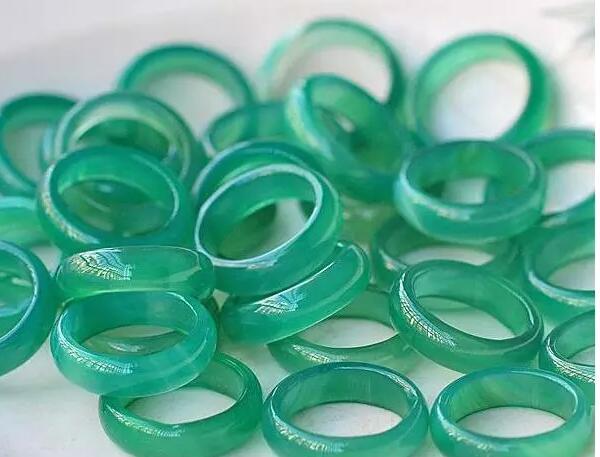 100% natural fine jade in Myanmar mix size ring + free shipping B3