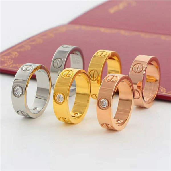 316L Titanium steel nails rings lovers Band Rings Size for Women and Men brand jewelry NO original box