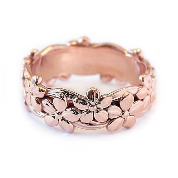 Rose Gold Stereoscopic Flower designer Ring Band Rings Wedding Designer Ring for Women Fashion Jewelry Gift drop shipping