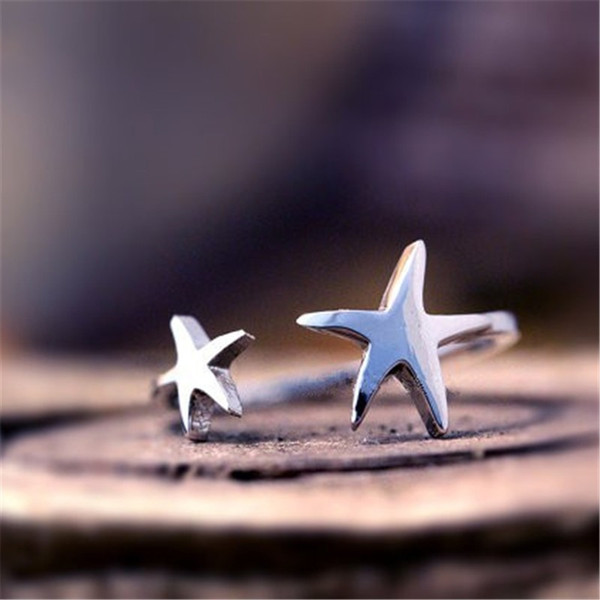 Fashion exclusive ring silver plating ring size of the stars rings Gold-color rings for women wholesale