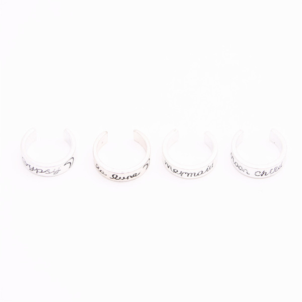 South American style letter circle rings for girls Annular rings Free shipping attractive gifts for women