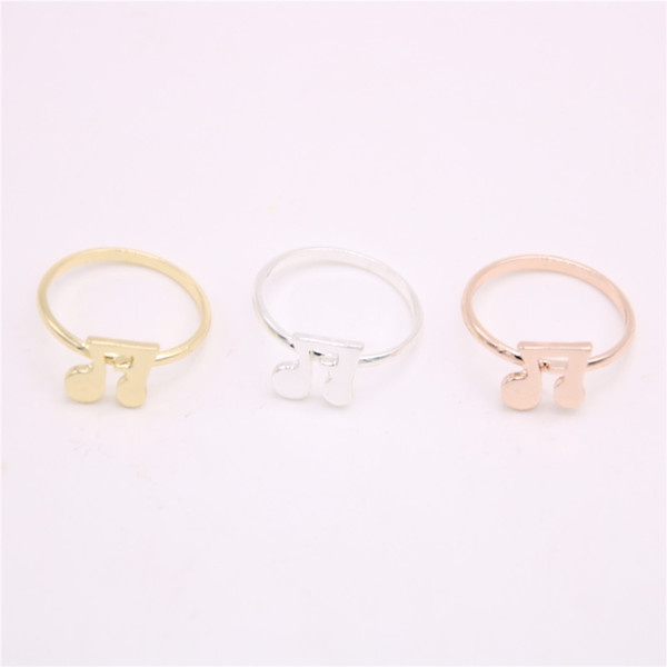 2018 Musical element rings Double notes rings Child interest ring Free shipping Retail and wholesale mix