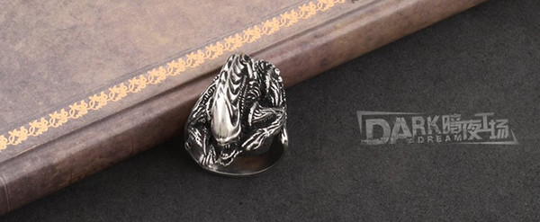 2018 The latest elements Fashion Gothic retro ring Alien Predator3 ring for men wholesale Free shipping