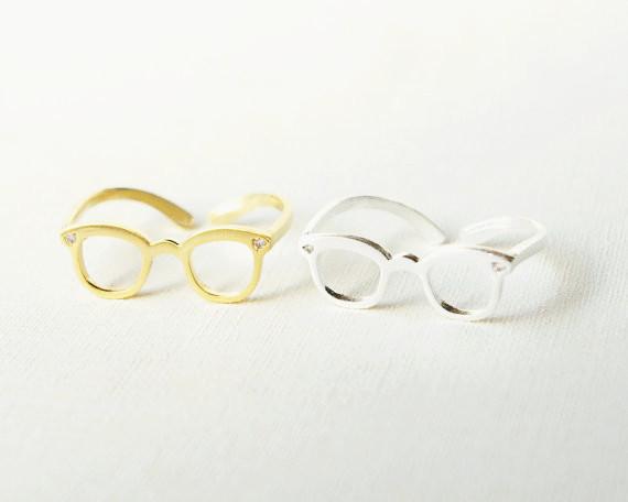 The latest elements rings for girls glasses frame ring Lovely ring designed for women Wholesale Free shipping