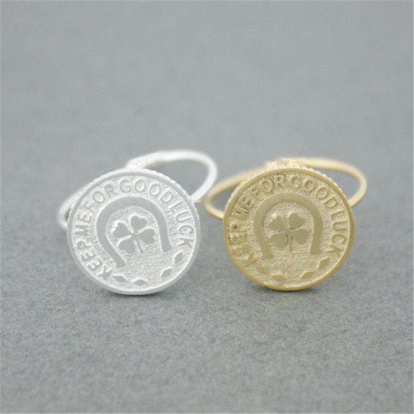 Fashion lucky coin ring 