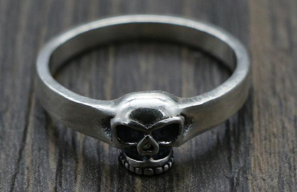 Fashionable, attractive, hip-hop, cool jewelry, pure silver skull, universal ring finger for men and women, individuality ring for index fin