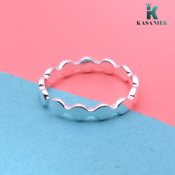 KASANIER 1Pcs Women ring S925 Sterling Silver Rings Fashion Solid Girl Jewelry Party Ring Adjustable Size