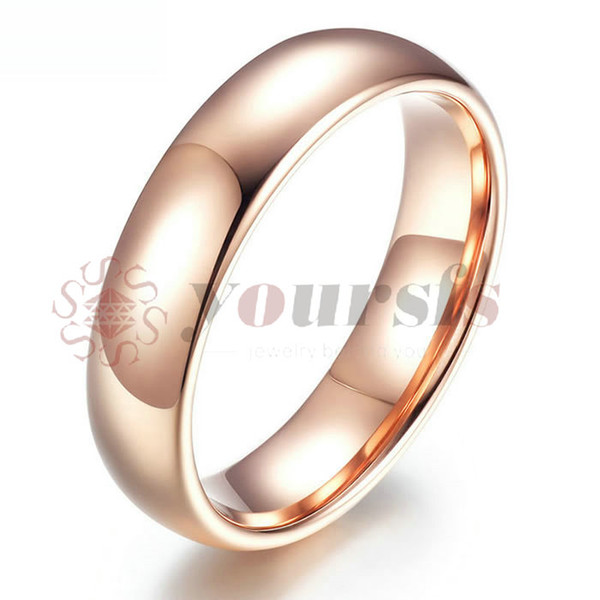 Yoursfs Classy 18 K Rose Gold Plated Eternal Love Band Simple Rings for Men and Women Engagement Wedding Ring Fashion Jewelry