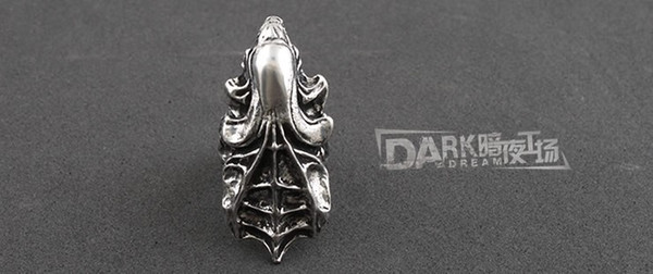 2018 The latest elements Fashion Gothic ring Alien Predator3 Alien mother ring for men wholesale Free shipping