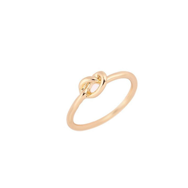 Wholesale Knot Rings brass Rose Gold color Midi Ring Fashion Knuckle Rings For Women Jewelry Bagues Anillos jl-438