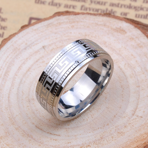 2017 hot selling Brand new high quality titanium-steel band rings free shipping unique design rings for men