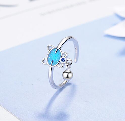 Heart of the cat ring female simple personality simple thin ring