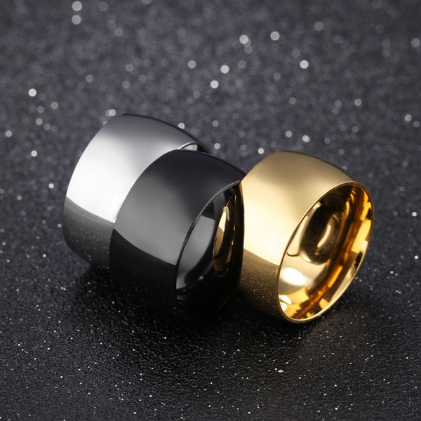 Korean version of glossy personality men finger titanium steel ring fashion personality Street bully birthday Mixed Batch