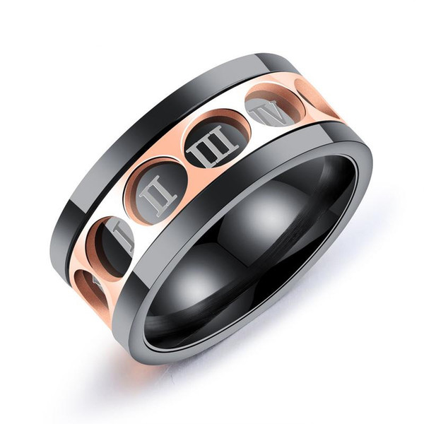 Bossy Personality Can Revolve The Trend of Personality Commemoration of Roman Digital Rings for Men and Women's Birthday Gifts