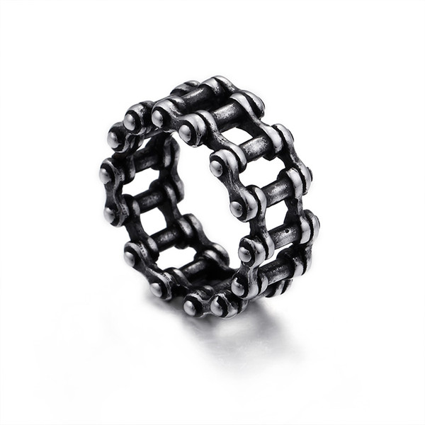 Wholesale Bike Chain Ring For Men Stainless Steel Biker Bicycle Motorcycle Link Chain Rings For Male Boys