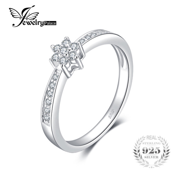 100% 925 Sterling Silver Classic Flower Style Ring Anniversary Band Wedding Ring Fashion Women Ring and Best Gift Free Shiping