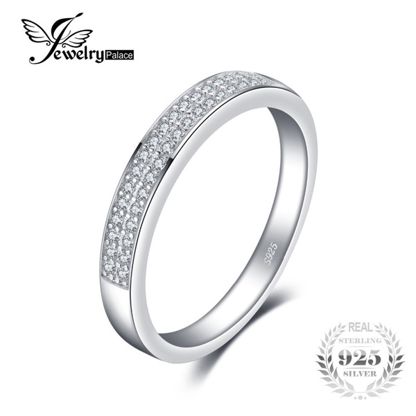 JewelryPalace Classic Anniversary Channel Set Wedding Band Eternity Ring 925 Sterling Silver Jewelry For Women