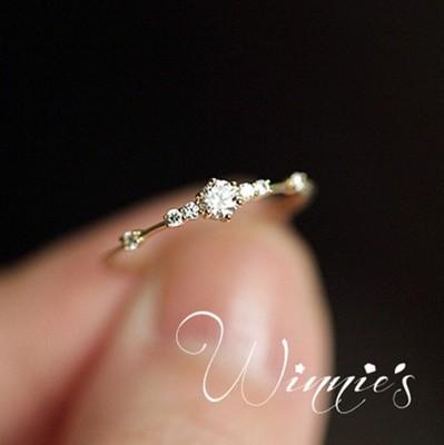 2018 7 tiny diamond pieces of exquisite small fresh style ladies engagement ring jewelry 218