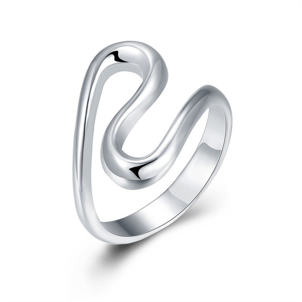 Free shipping Wholesale 925 Sterling Silver Plated Fashion S ring -8 code Jewelry LKNSPCR113-8