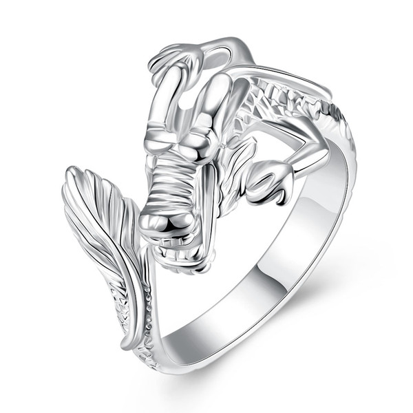 Free shipping Wholesale 925 Sterling Silver Plated Fashion Tap ring - Opening Jewelry LKNSPCR054