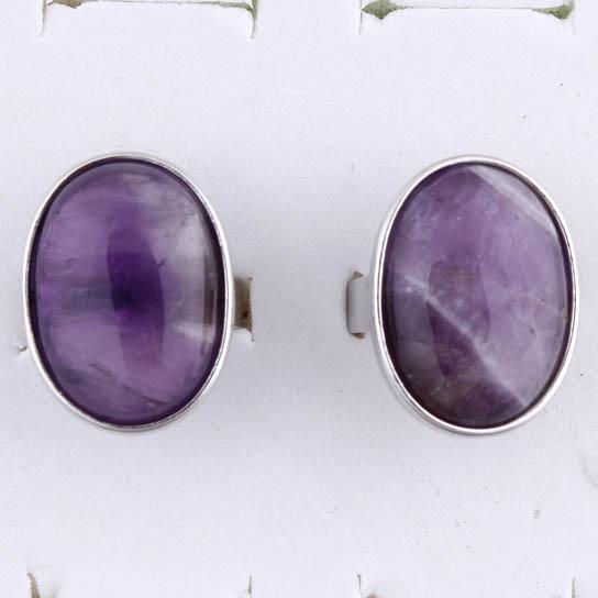 Wholesale - 10Pcs Charm Natural Silver Plated Amethyst Crystal Powder Opal Gaventurine Denier Form Adjustable Jewelry Rings.