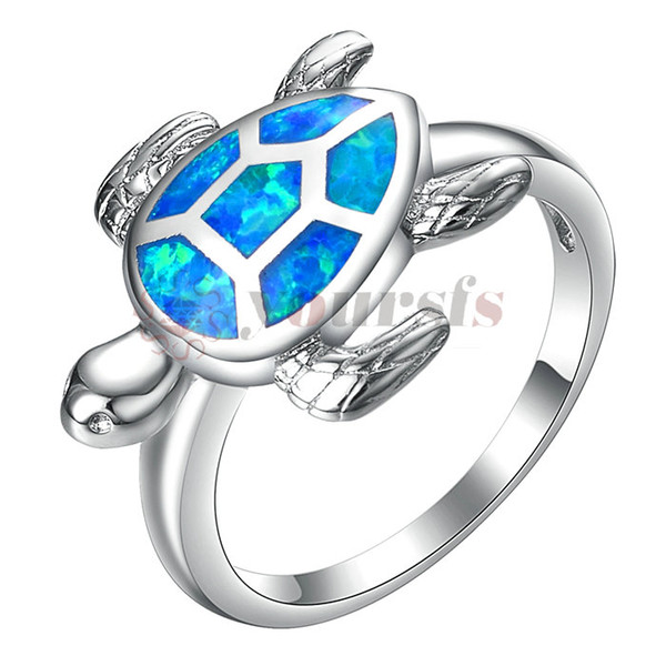 Yoursfs Animal Ring For Men,Fox Ring /Tortoise Rings Green Crystal Eye 18K White /Rose Gold Plated Rings