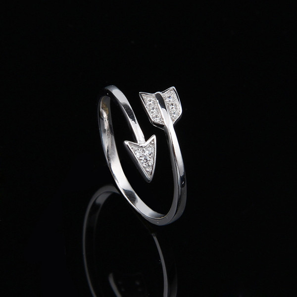 925 Sterling Silver Sparkling Archery Design Silver Ring for Women Compatible with Jewelry Opening rings