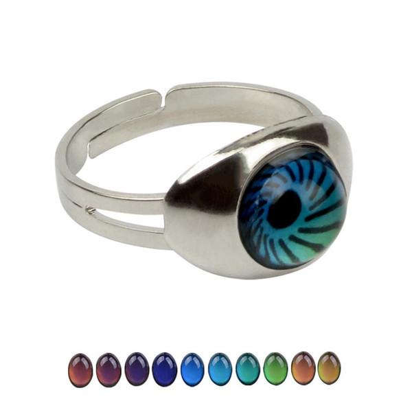 Creative Magic Eyes Color Change Mood Ring Emotion Feeling Changeable Ring Temperature Control Color Rings