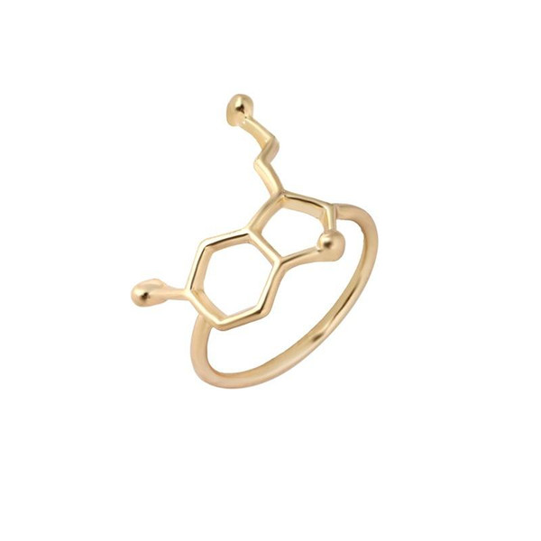 rose gold silver plate Chemical molecules pendant Collier Geometric necklace for women Fashion Jewelry Clavicle Necklaces gift jl-116