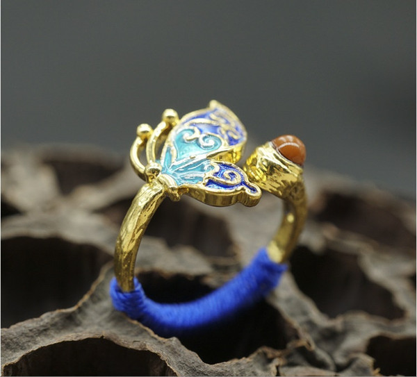 Chinese landscape Thai blue ring