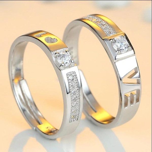 Silver lovers wed ring female creative men and women live buddhist monastic disciplineSouth Korea men's tail offered a pair of l