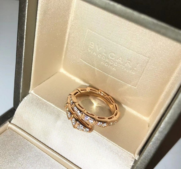 Best The new women's glamour fashion wild full of classic snake open ring style goddess series Favorite