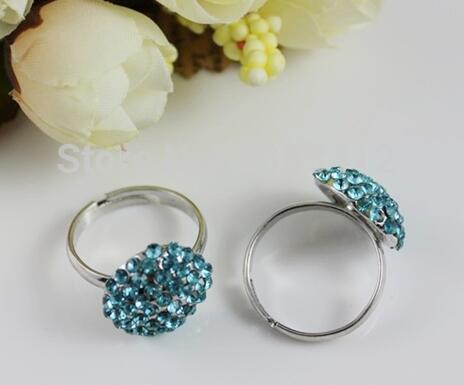 Crystal Rings For Women Multicolor Full Rhinestone Wedding Party Female Teen Wedding Jewelry Silver Couple Nail Rings Adjustable Gift N622