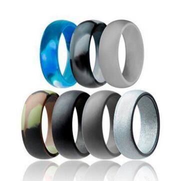 Silicone Wedding Ring Flexible Silicone O-ring Wedding Comfortable Fit Lightweigh Ring for Mens Multicolor Comfortable Design for Men Women