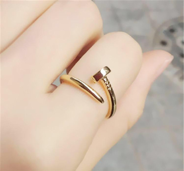 Fashion love lovers ring 18K gold-plated stone Eternal love of the men and women wedding ring jewelry gift