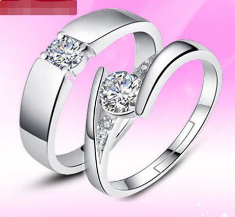 New High Qulity 925 Sterling Silver White gold Plated 1CT Swiss Diamond Rings For women 10pcs free shipping